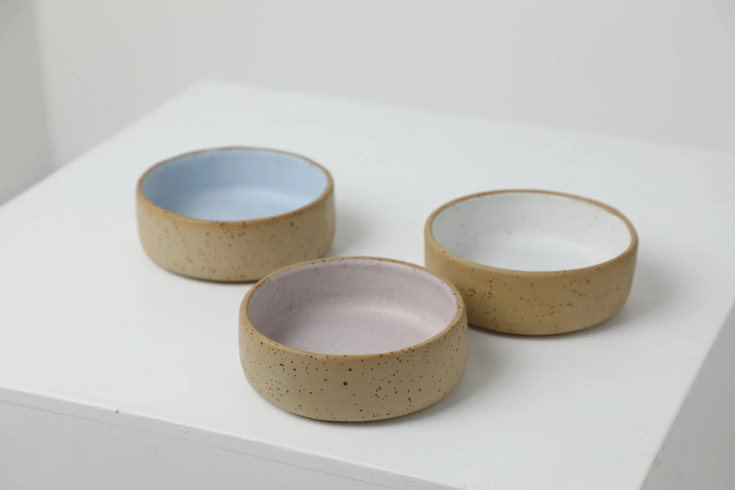 Handmade ceramic dog bowls