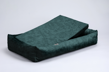 Dog bed with sides | 2-sided | EMERALD GREEN