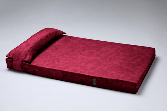 Dog's own bedroom bed | Extra comfort & support | 2-sided | RUBY RED
