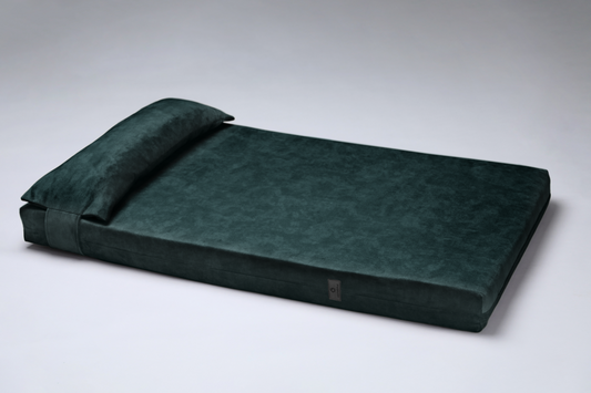 Dog's own bedroom bed | Extra comfort & support | 2-sided | EMERALD GREEN