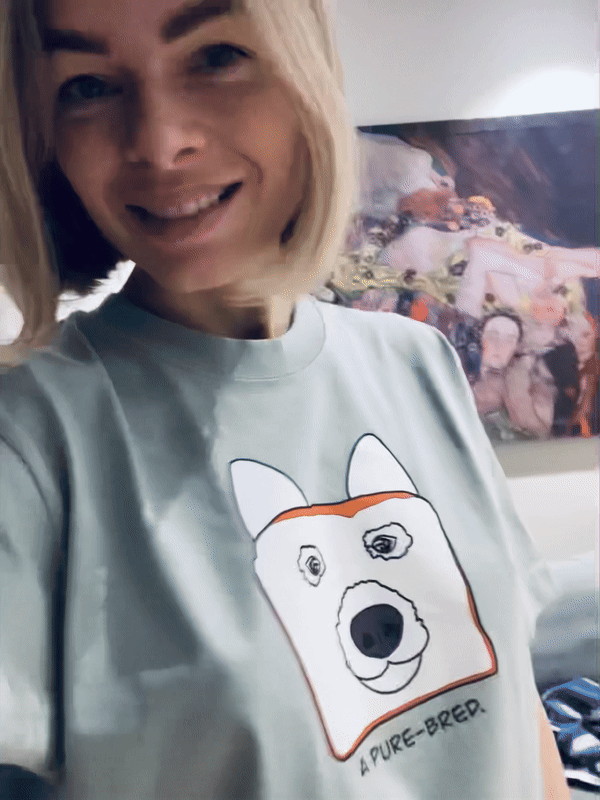 marškinėliai su šuniu animalistus