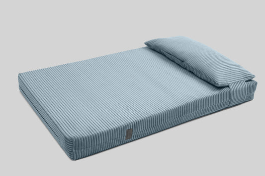 Corduroy dog bed | ComfySupport+ | 2-sided | SKY BLUE