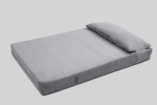 Corduroy dog bed | ComfySupport+ | 2-sided | FOG GREY