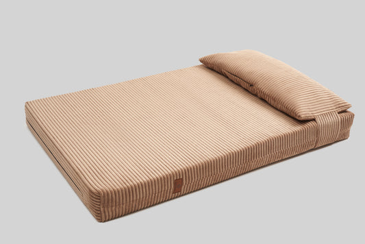 Corduroy dog bed | ComfySupport+ | 2-sided | DESERT SAND