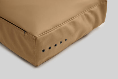 Leather-look cushion dog bed | LuxSoft | 2-sided | COPPER BROWN