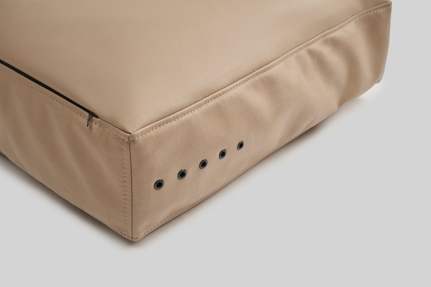 Leather-look cushion dog bed | LuxSoft | 2-sided | ALMOND BEIGE