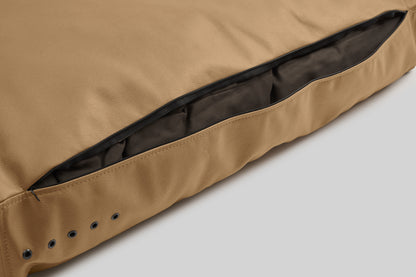 Leather-look cushion dog bed | LuxSoft | 2-sided | COPPER BROWN